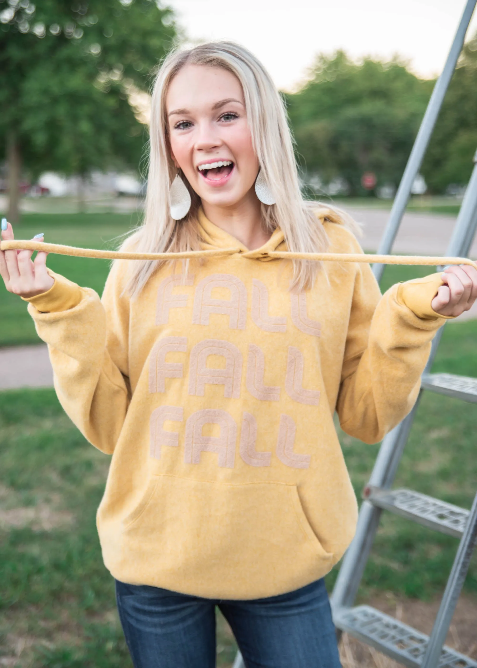 Fall, Fall, Fall Hoodie - Honey Mustard