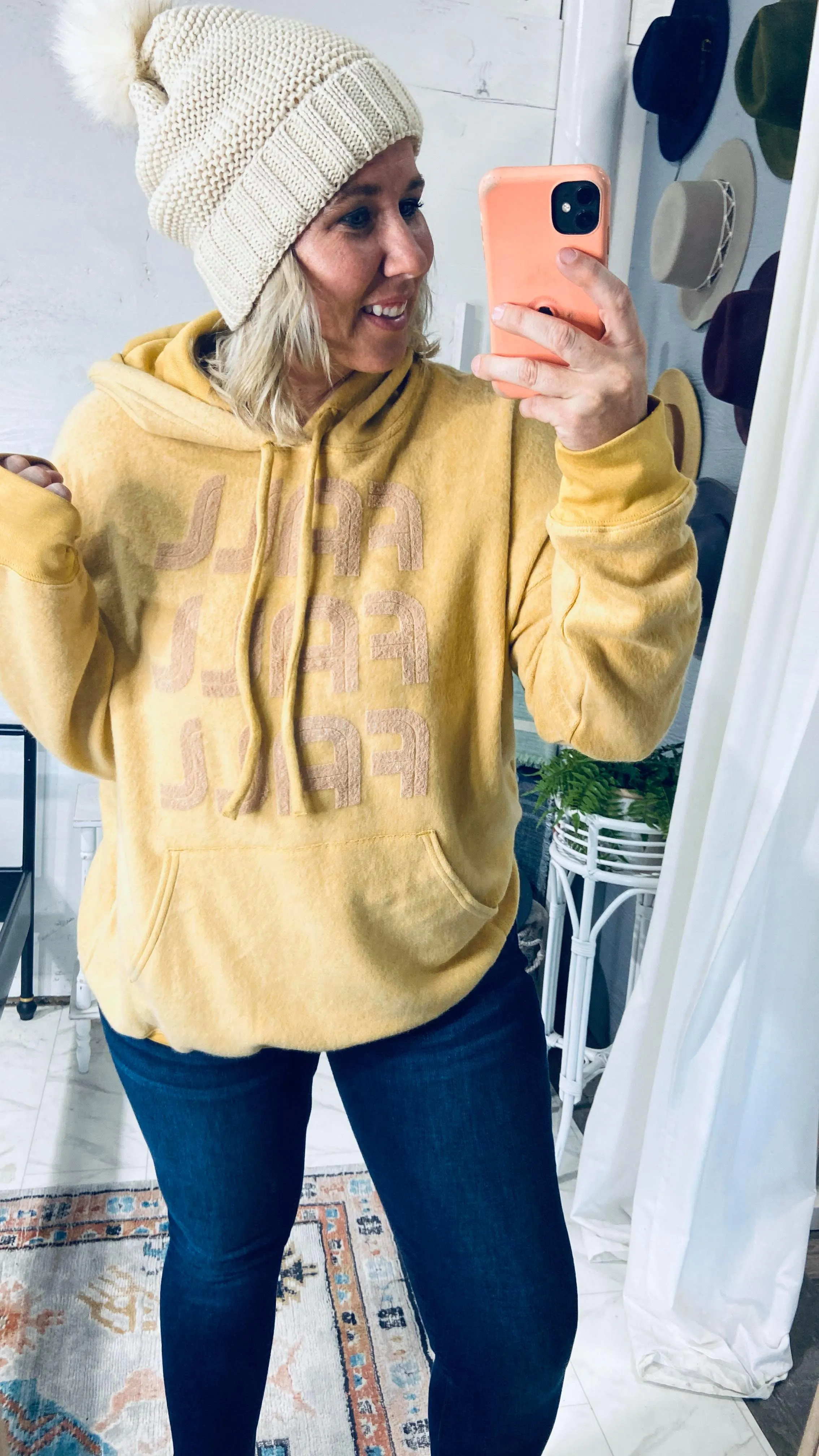 Fall, Fall, Fall Hoodie - Honey Mustard