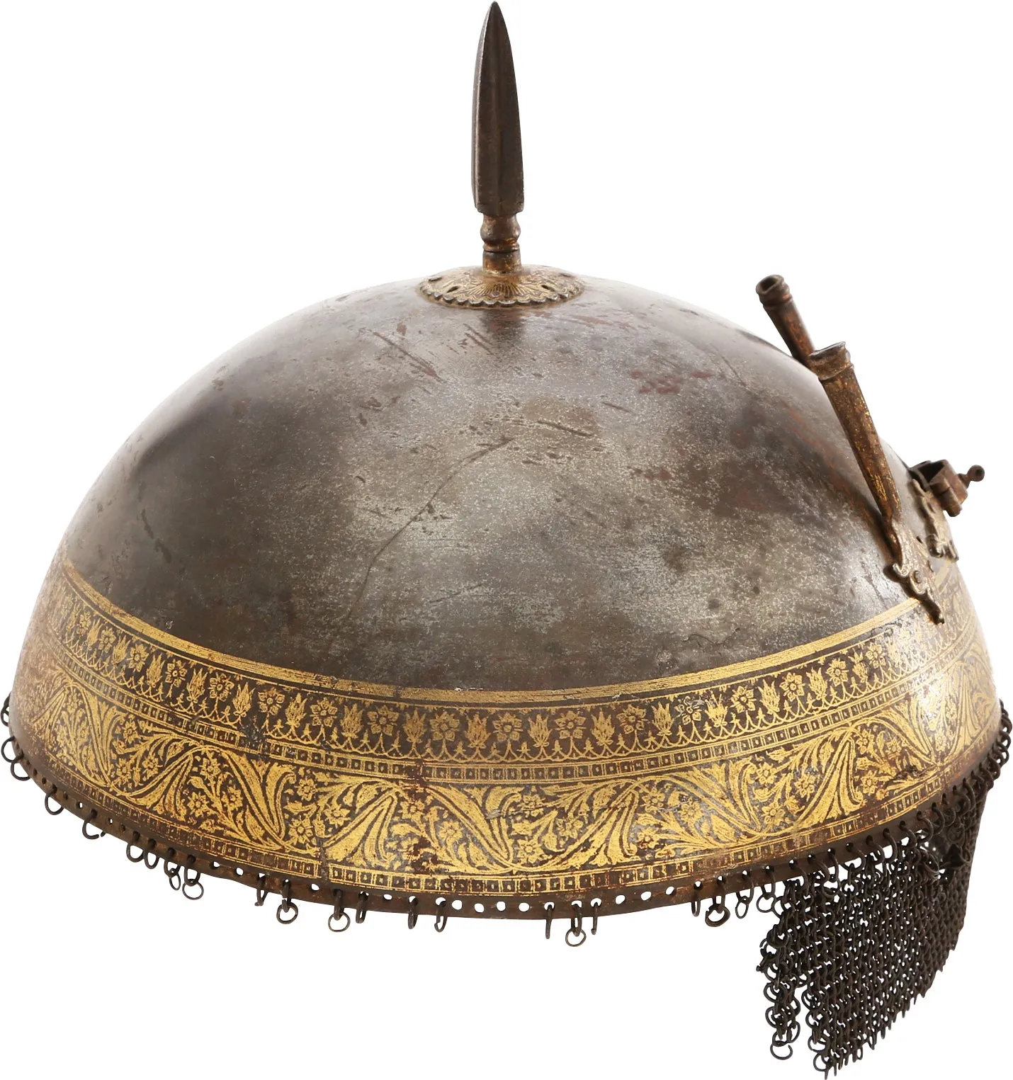 FINE 17TH CENTURY RAJASTHAN HELMET, KULAH KHUD