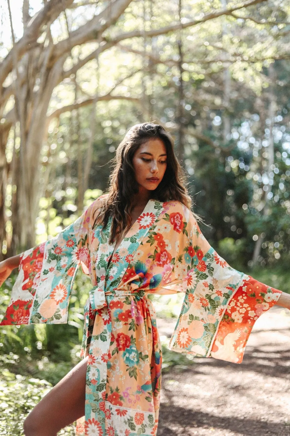 Floral Bohemian Kimono For Women