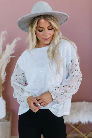 Floral Waffle Weave Top