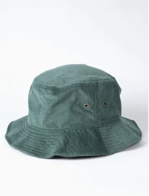 Foldable Vintage Corduroy Bucket Hat - Green