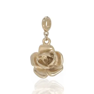 Garden Gold Rose Charm w Ring