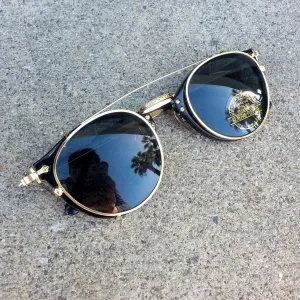 Genuine Madison Vintage Deadstock Steampunk Clip On Sunglasses