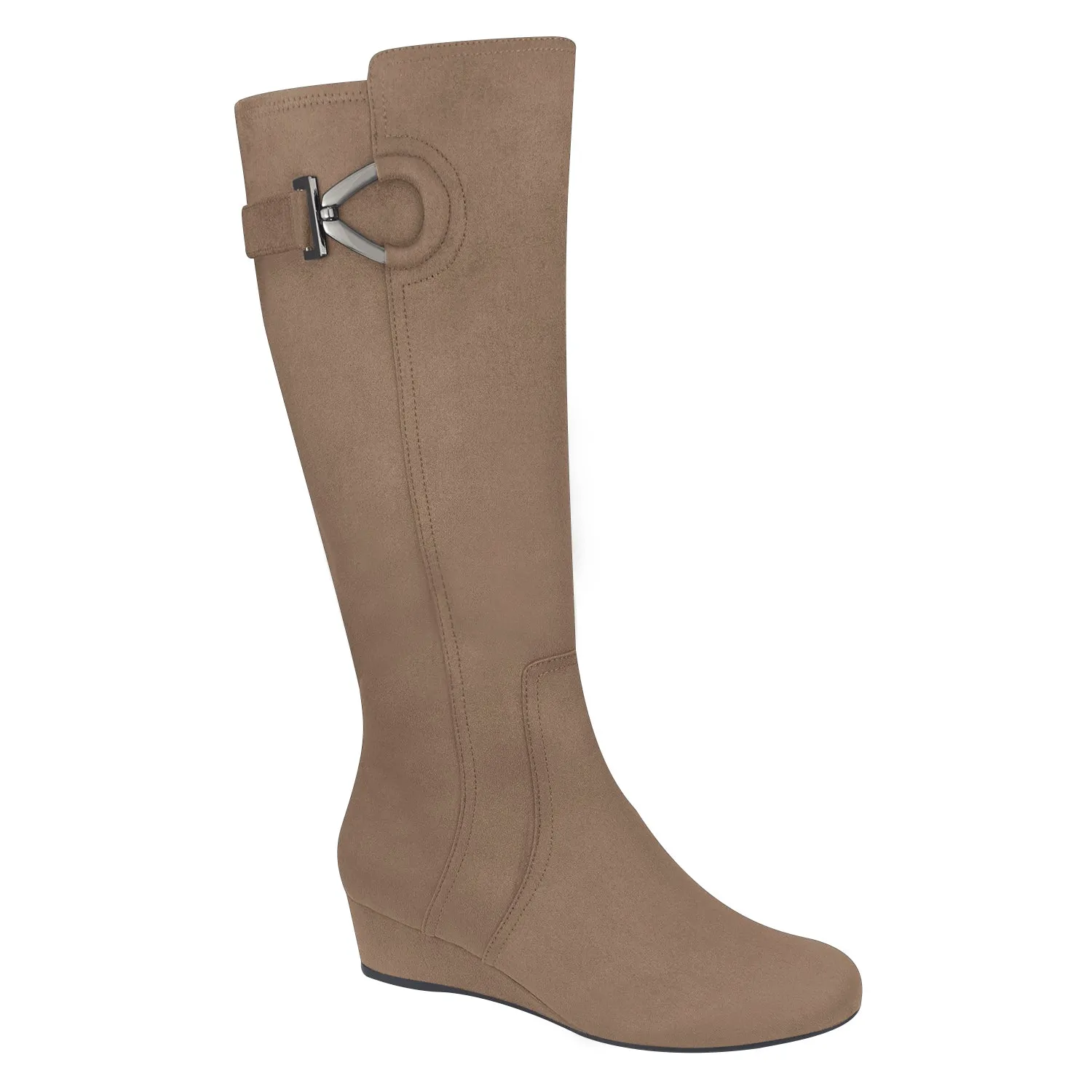 Georgia Stretch Wedge Boot with Memory Foam