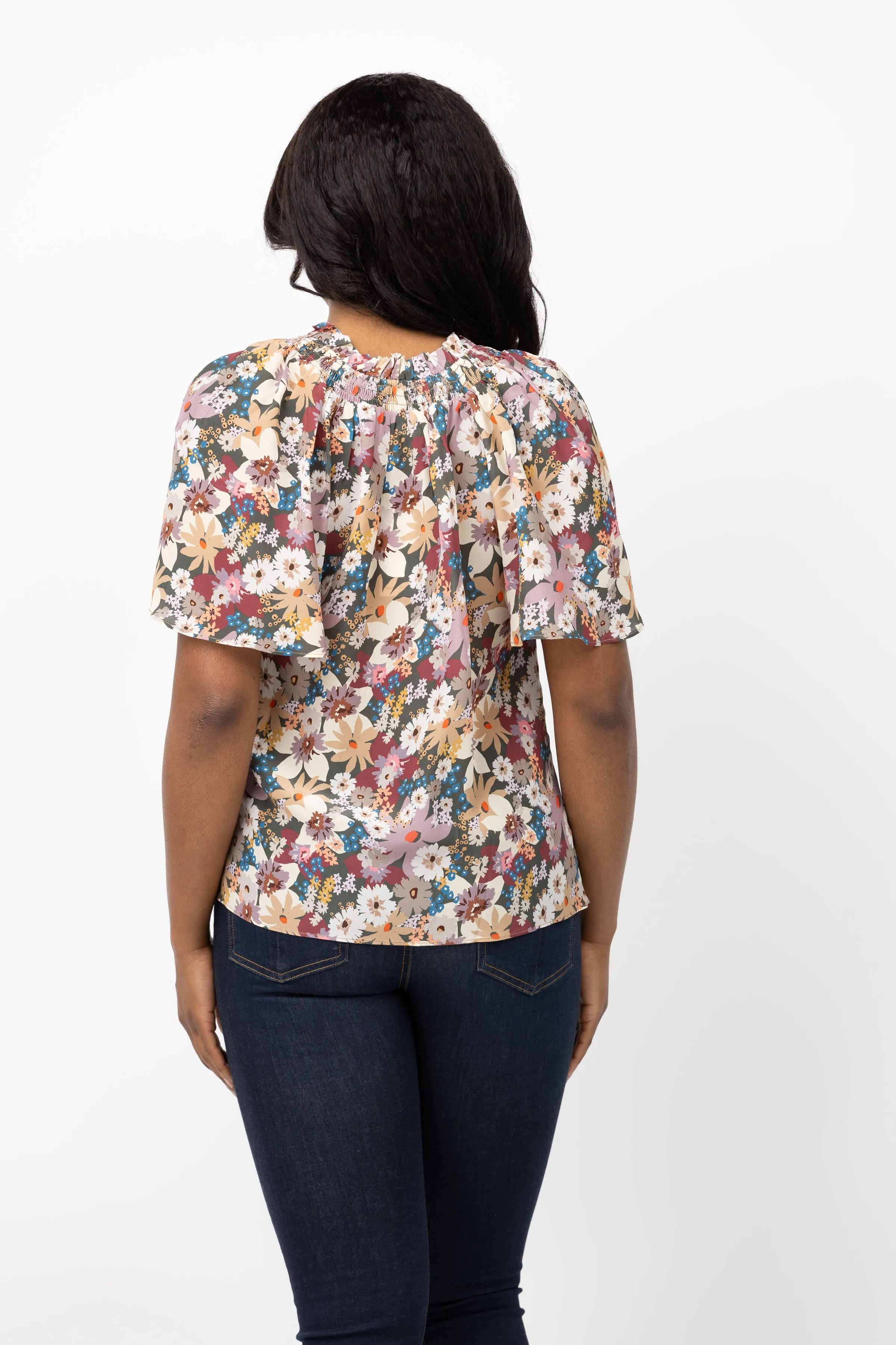 Gilner Farrar Arabella Blouse in Flower Power