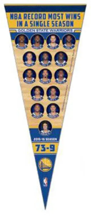 Golden State Warriors 73 Win Season Commemorative Premium Felt Pennant - Wincraft