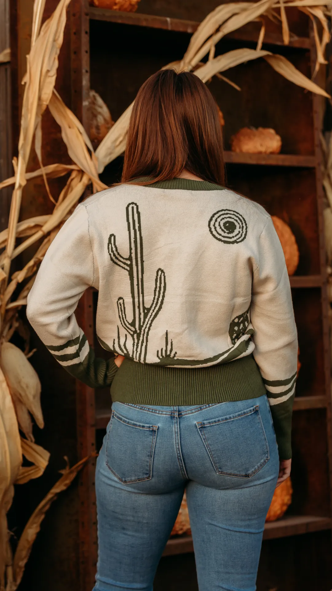 Green Cactus Cardigan