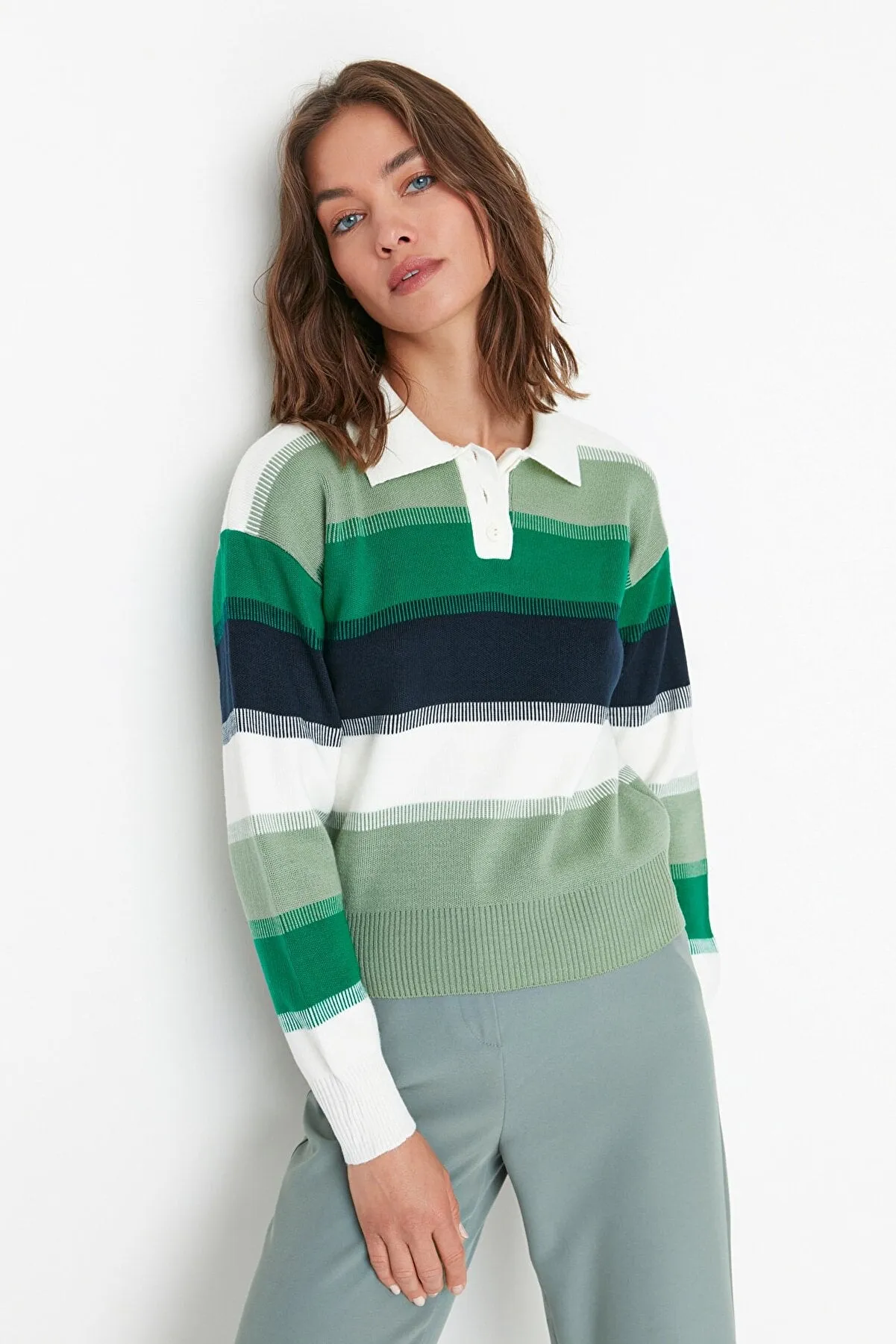 green palette sweater top