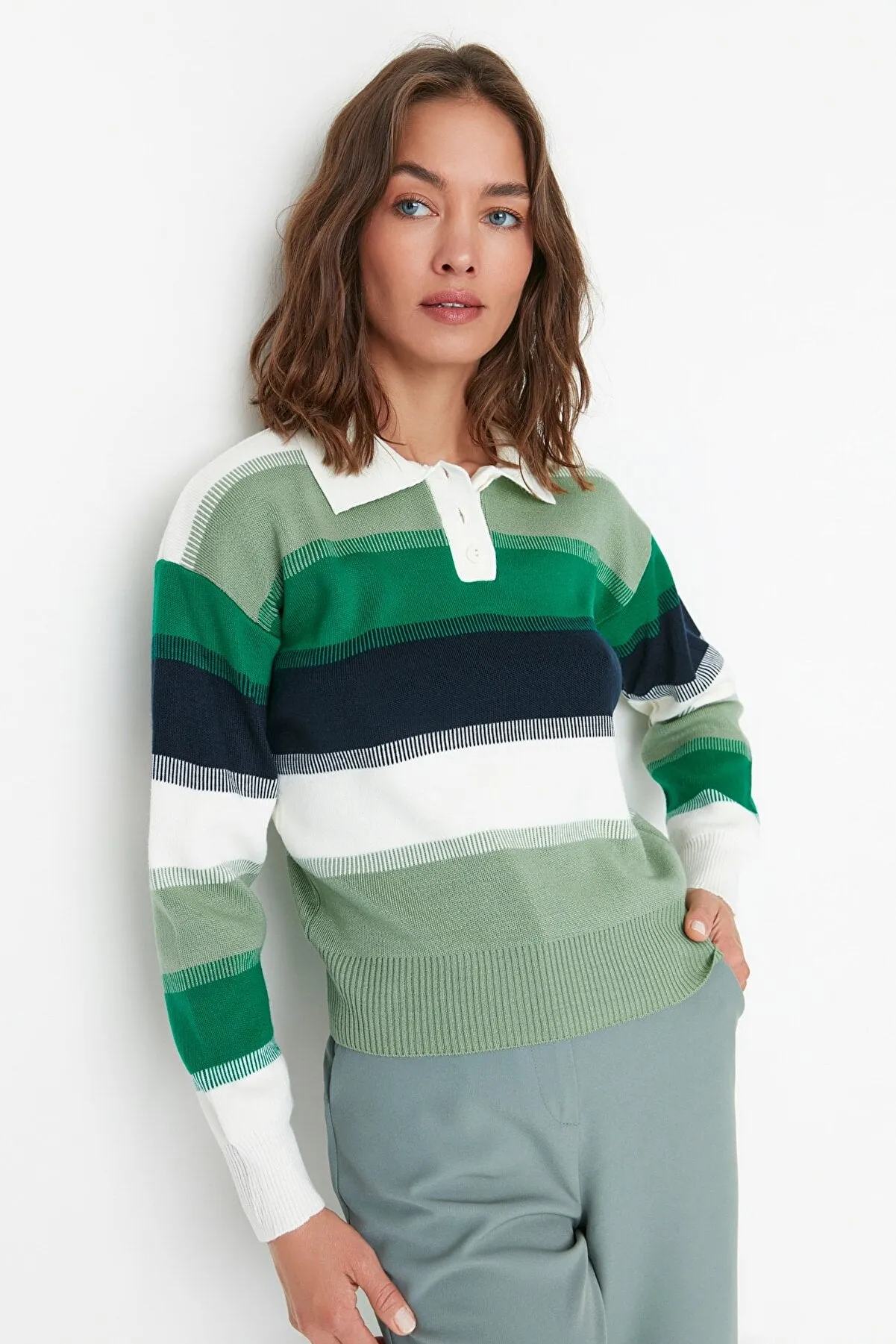 green palette sweater top