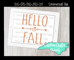 Hello Fall SVG, Fall SVG, Fall Farmhouse Design