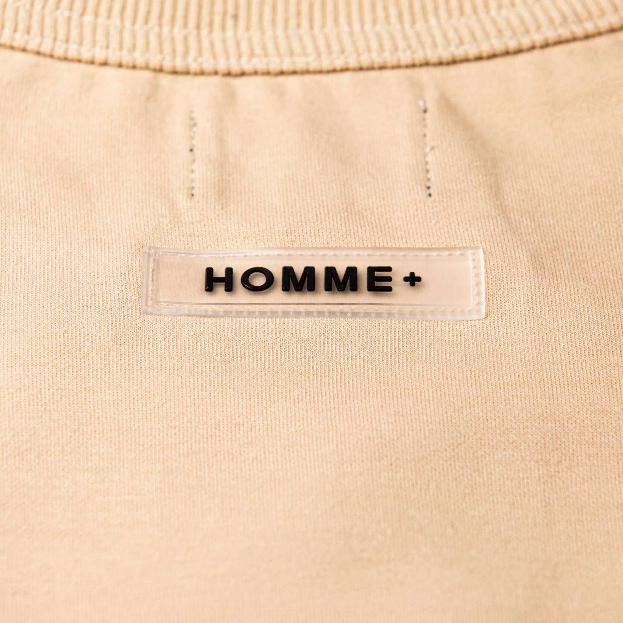 HOMME  'ESSENTIAL' Side Taping Tee Beige