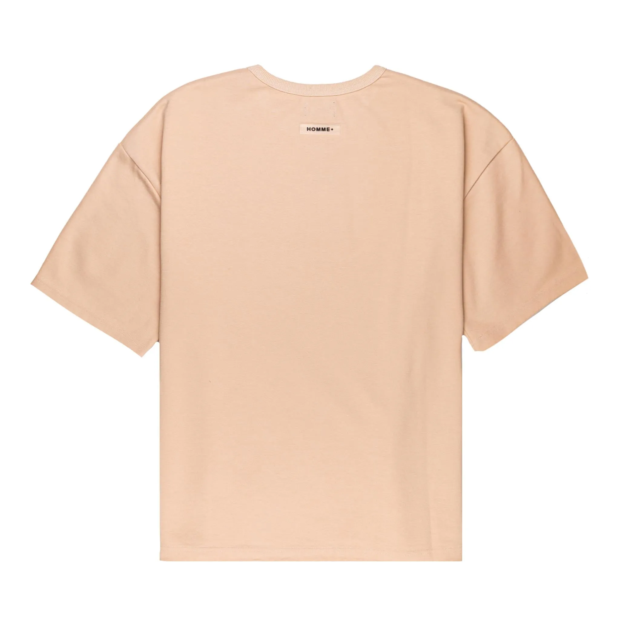 HOMME  'ESSENTIAL' Side Taping Tee Beige