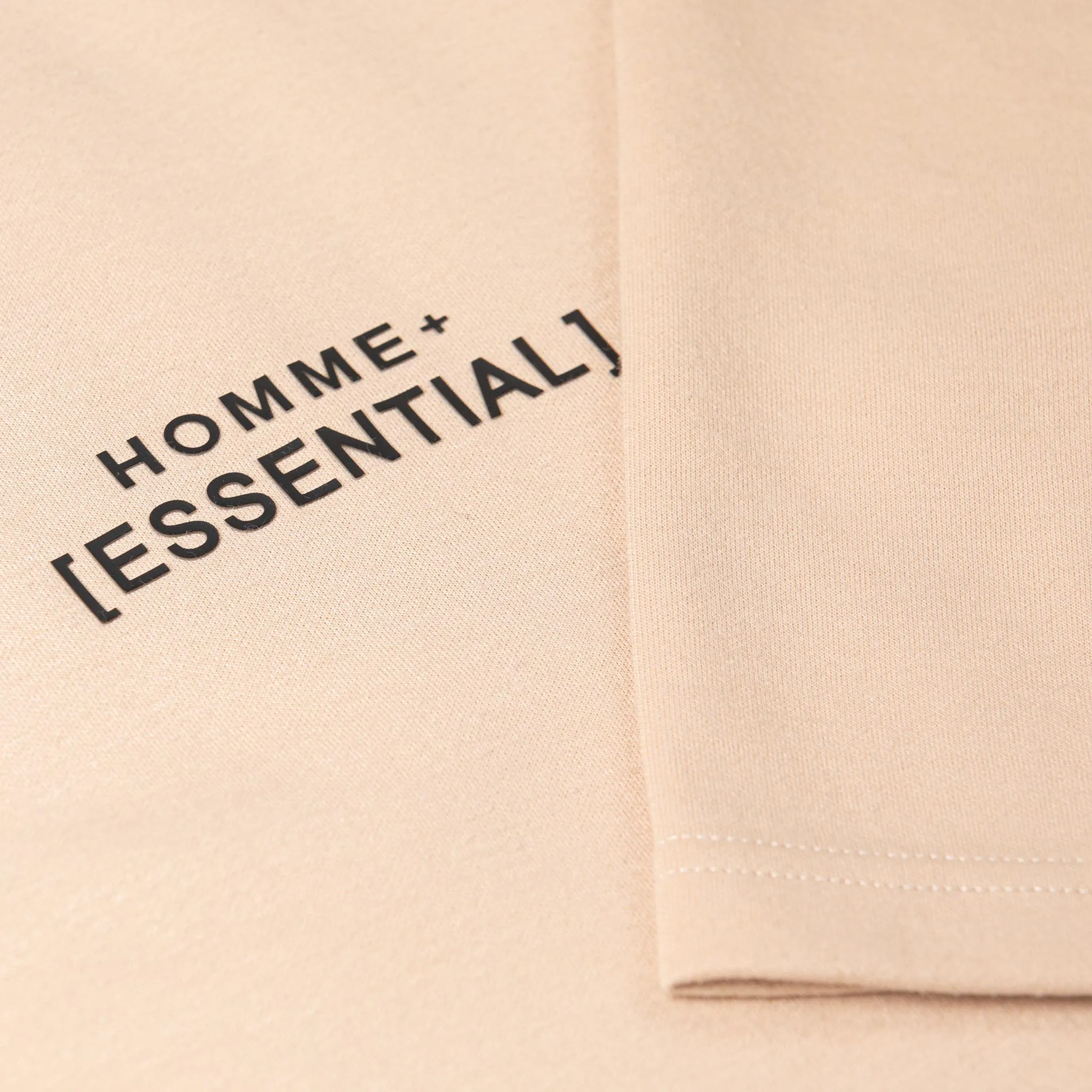 HOMME  'ESSENTIAL' Side Taping Tee Beige