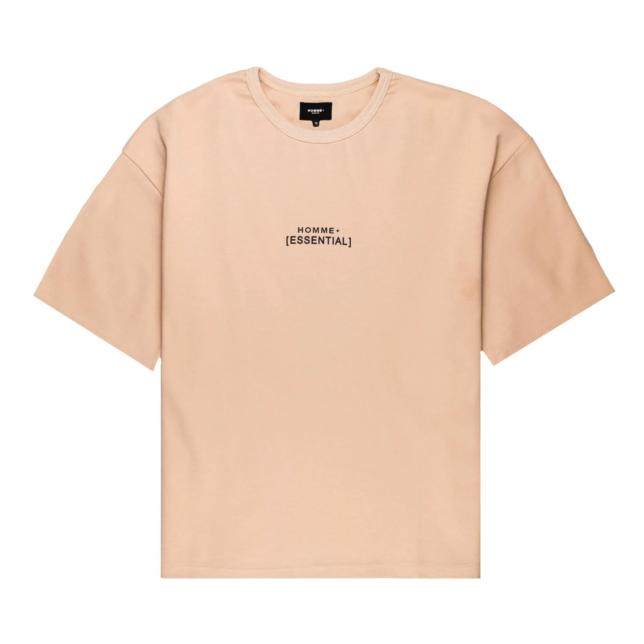 HOMME  'ESSENTIAL' Side Taping Tee Beige