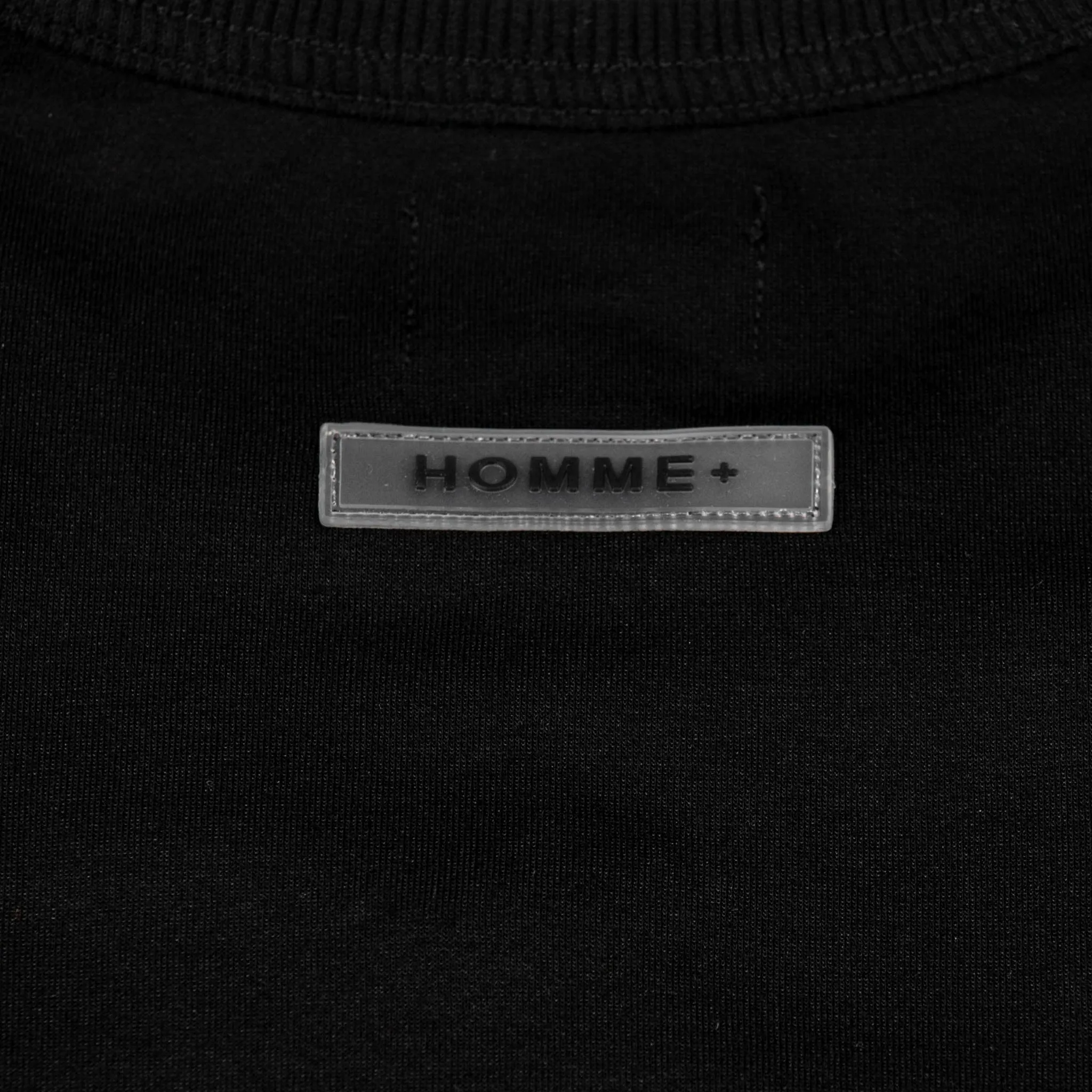 HOMME  'ESSENTIAL' Side Taping Tee Black