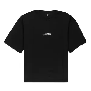 HOMME  'ESSENTIAL' Side Taping Tee Black