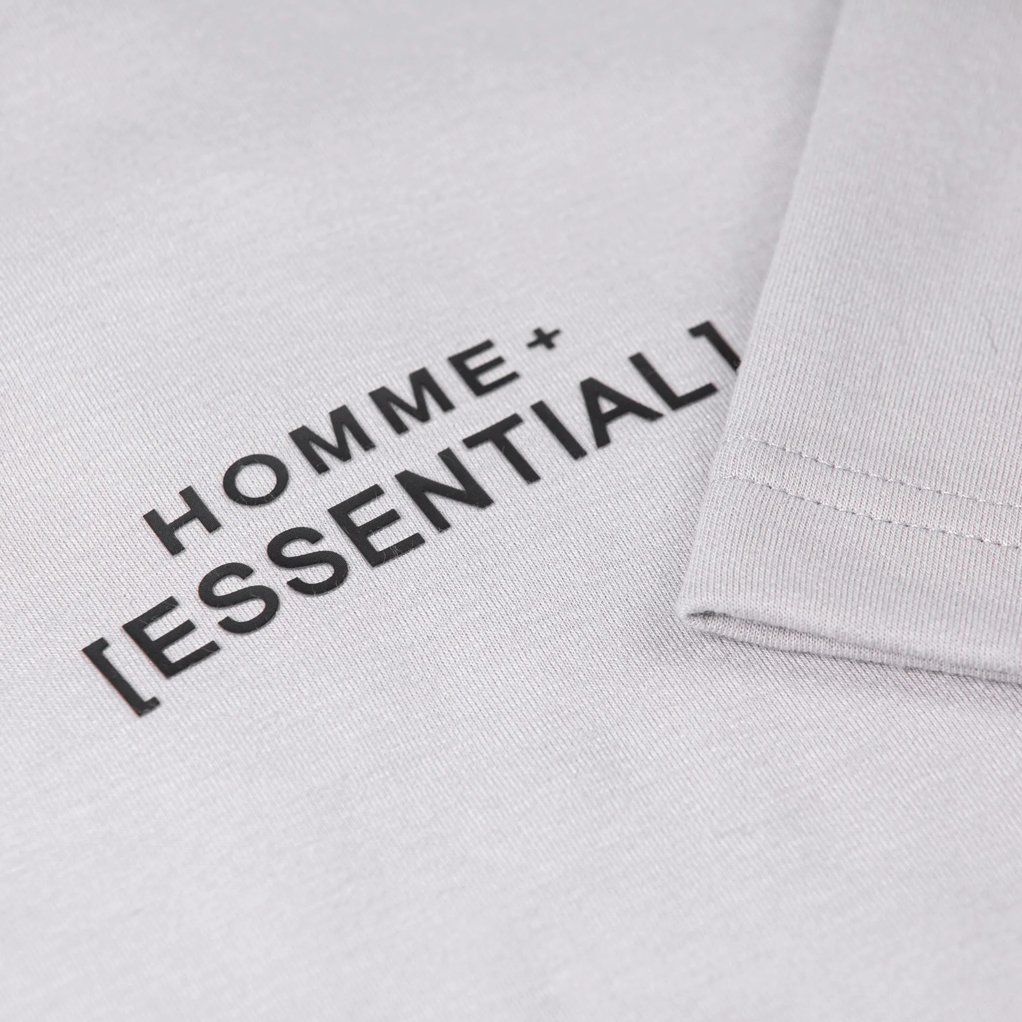 HOMME  'ESSENTIAL' Side Taping Tee Grey