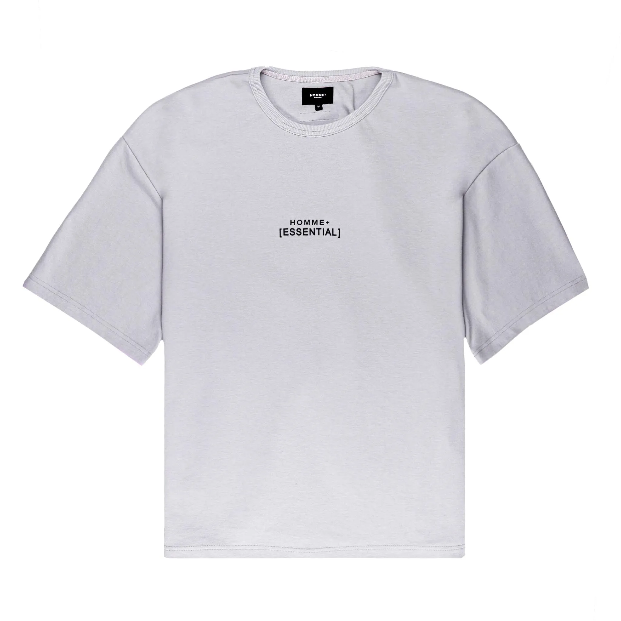 HOMME  'ESSENTIAL' Side Taping Tee Grey