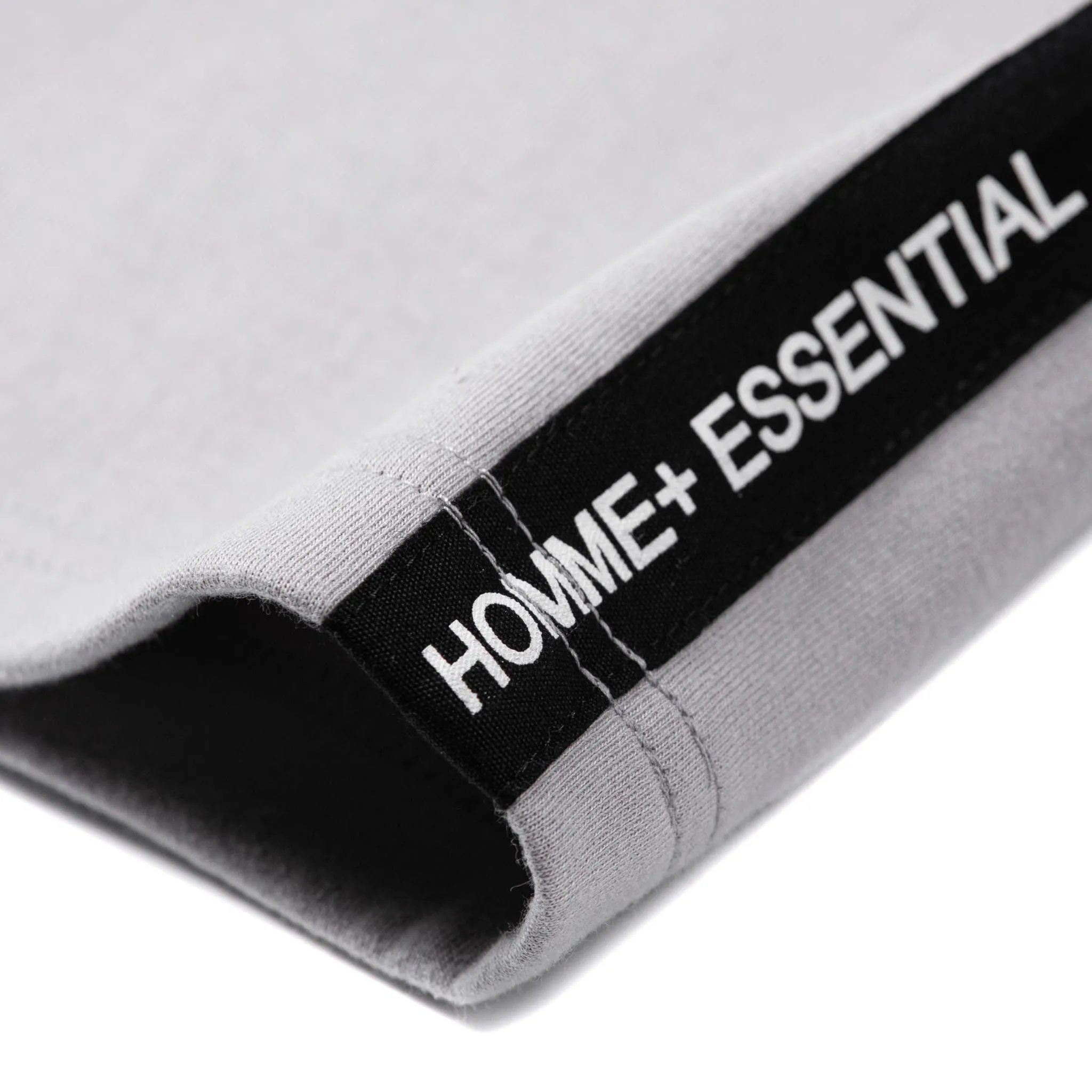 HOMME  'ESSENTIAL' Side Taping Tee Grey