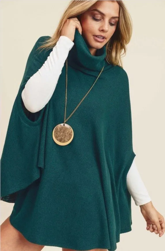 Hunter Green Poncho