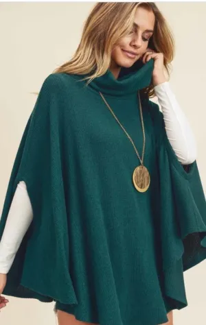 Hunter Green Poncho