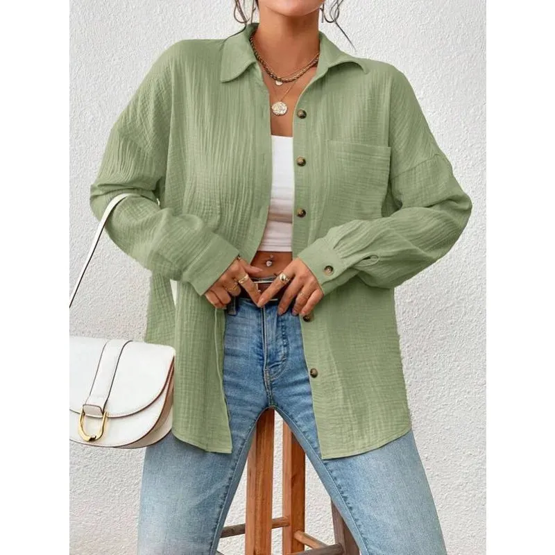 Ivyshape | Chic Oversized Casual Shirt for Women