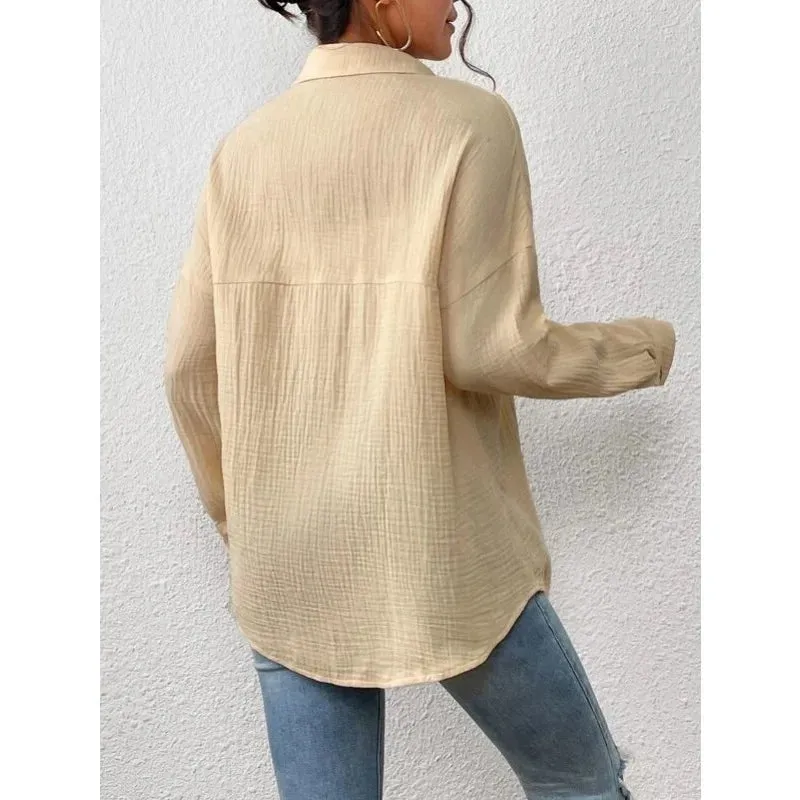 Ivyshape | Chic Oversized Casual Shirt for Women