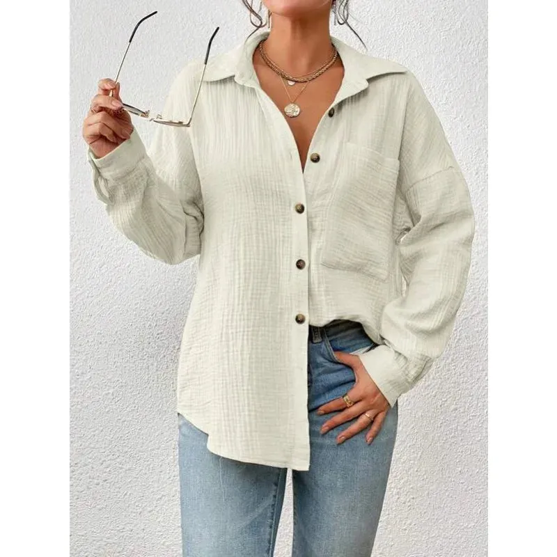 Ivyshape | Chic Oversized Casual Shirt for Women