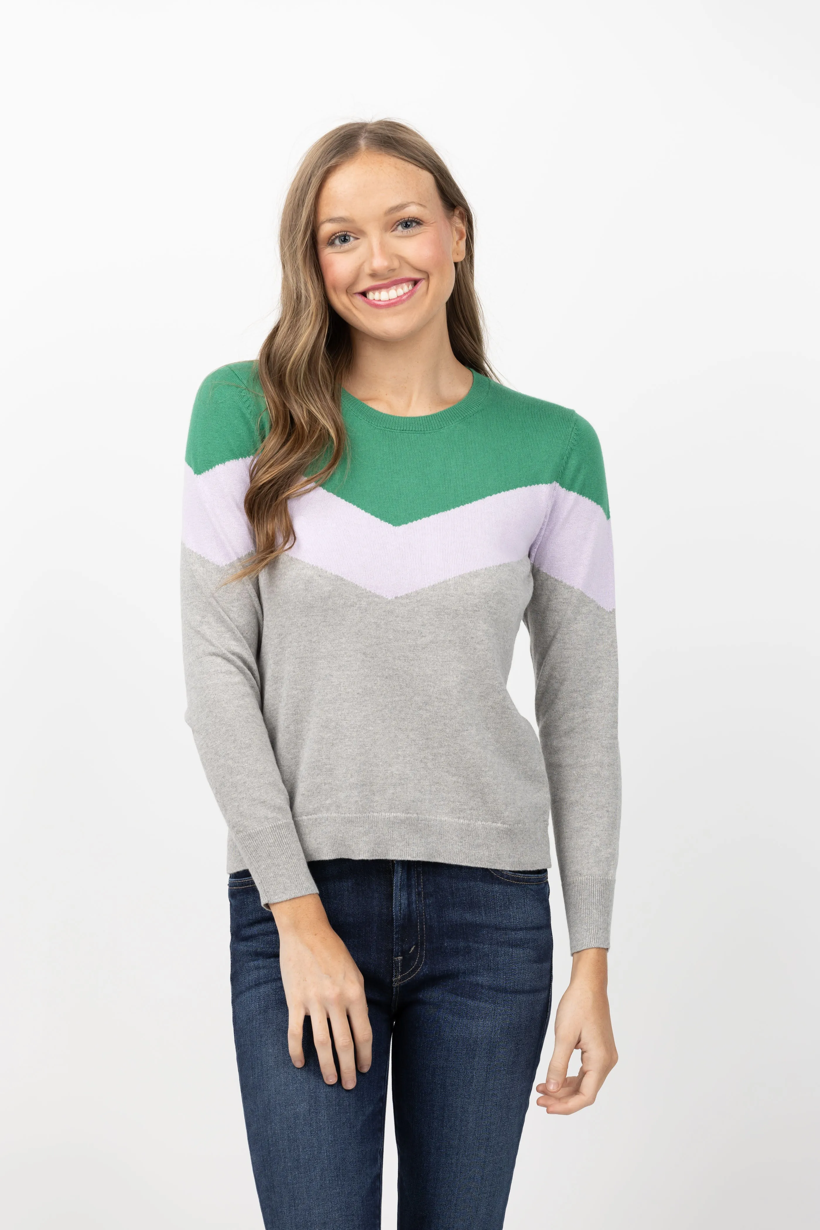 J. Society Chevron Sweater in Heather