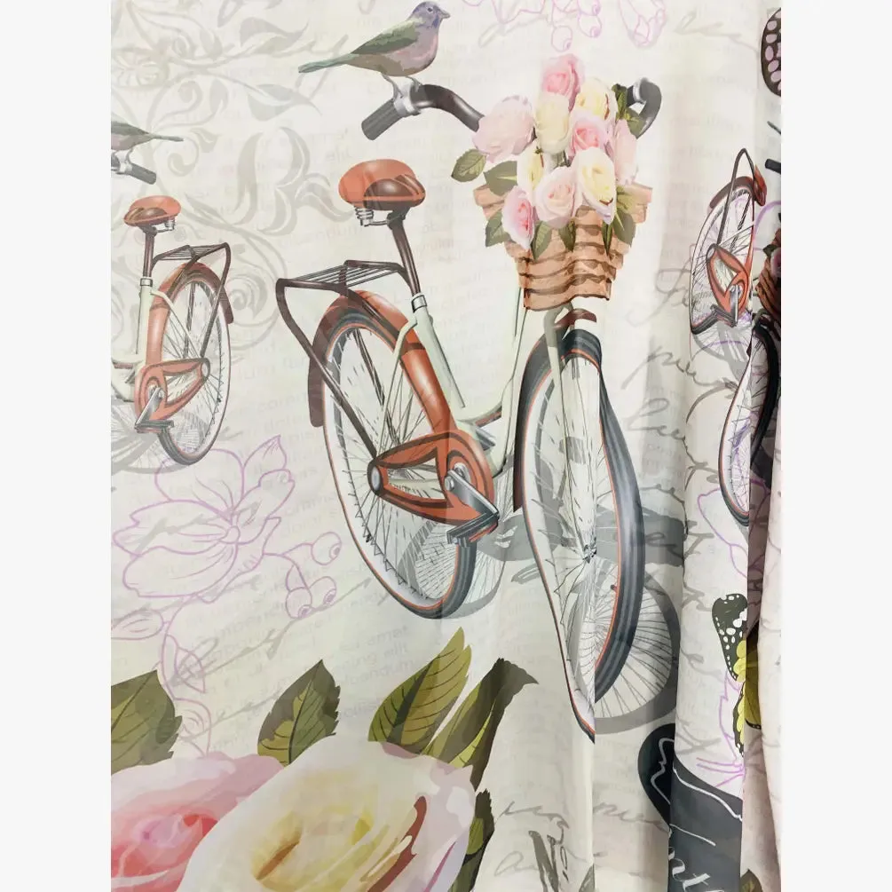 JC070934 Vintage Bicycle & Bird Kimono