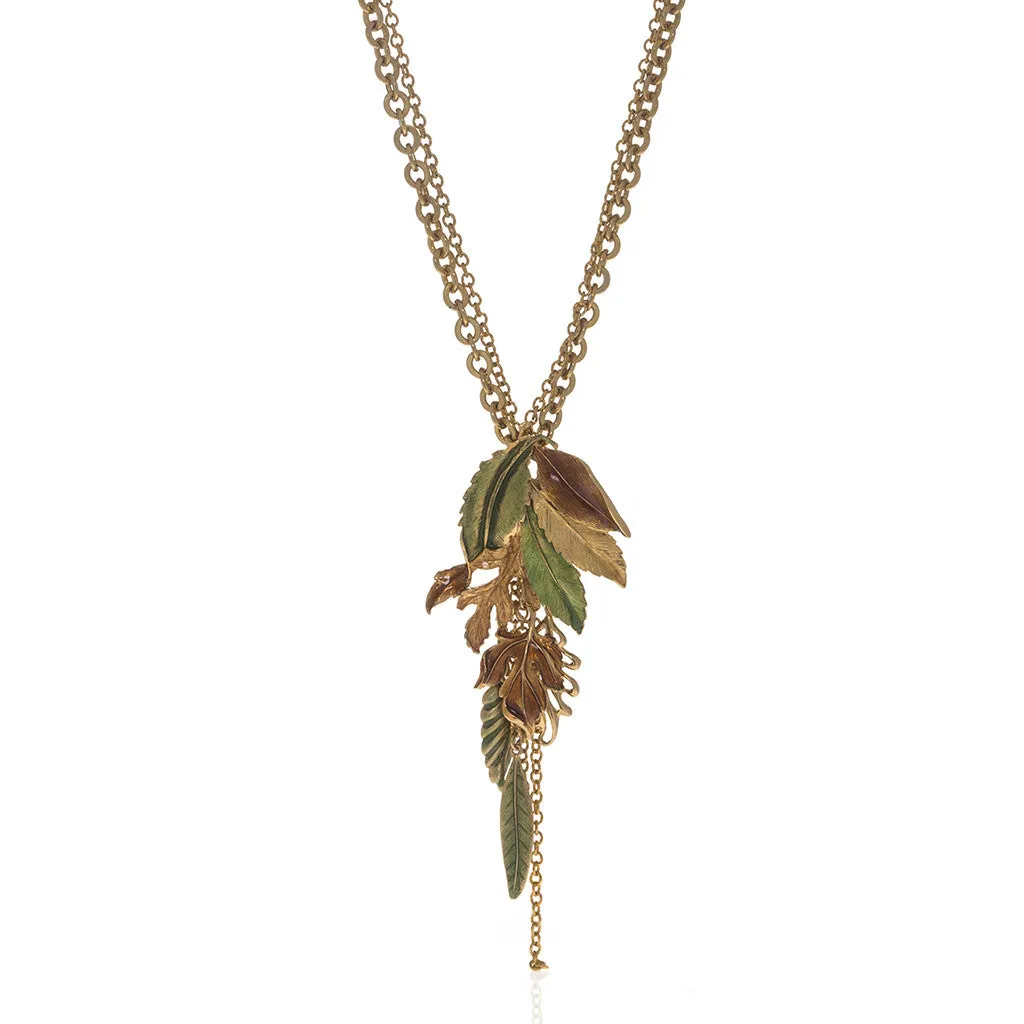 Jeweled Foliage Multi-color 24" Necklace