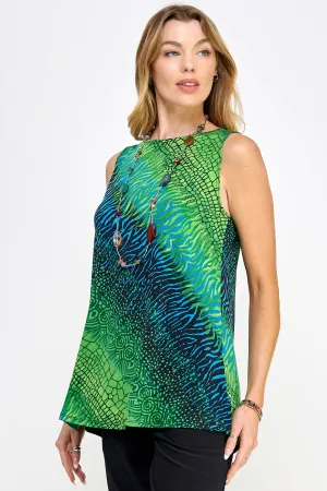 Jostar Print Boat Neckline Top. Fall Clearance!