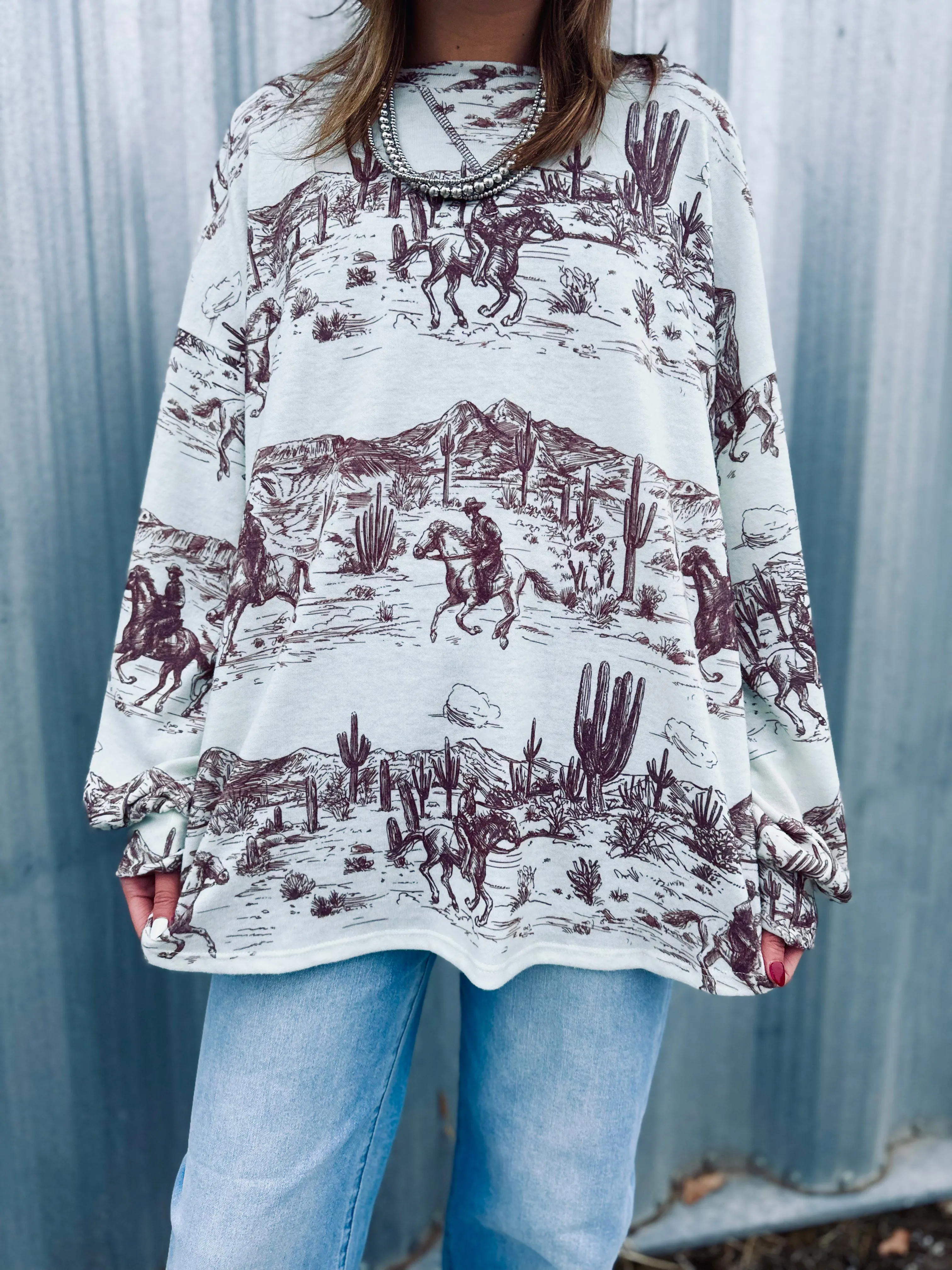 Kaia Western Lifestyle Print Top