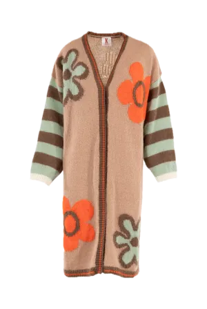 Kontatto nude long cardigan