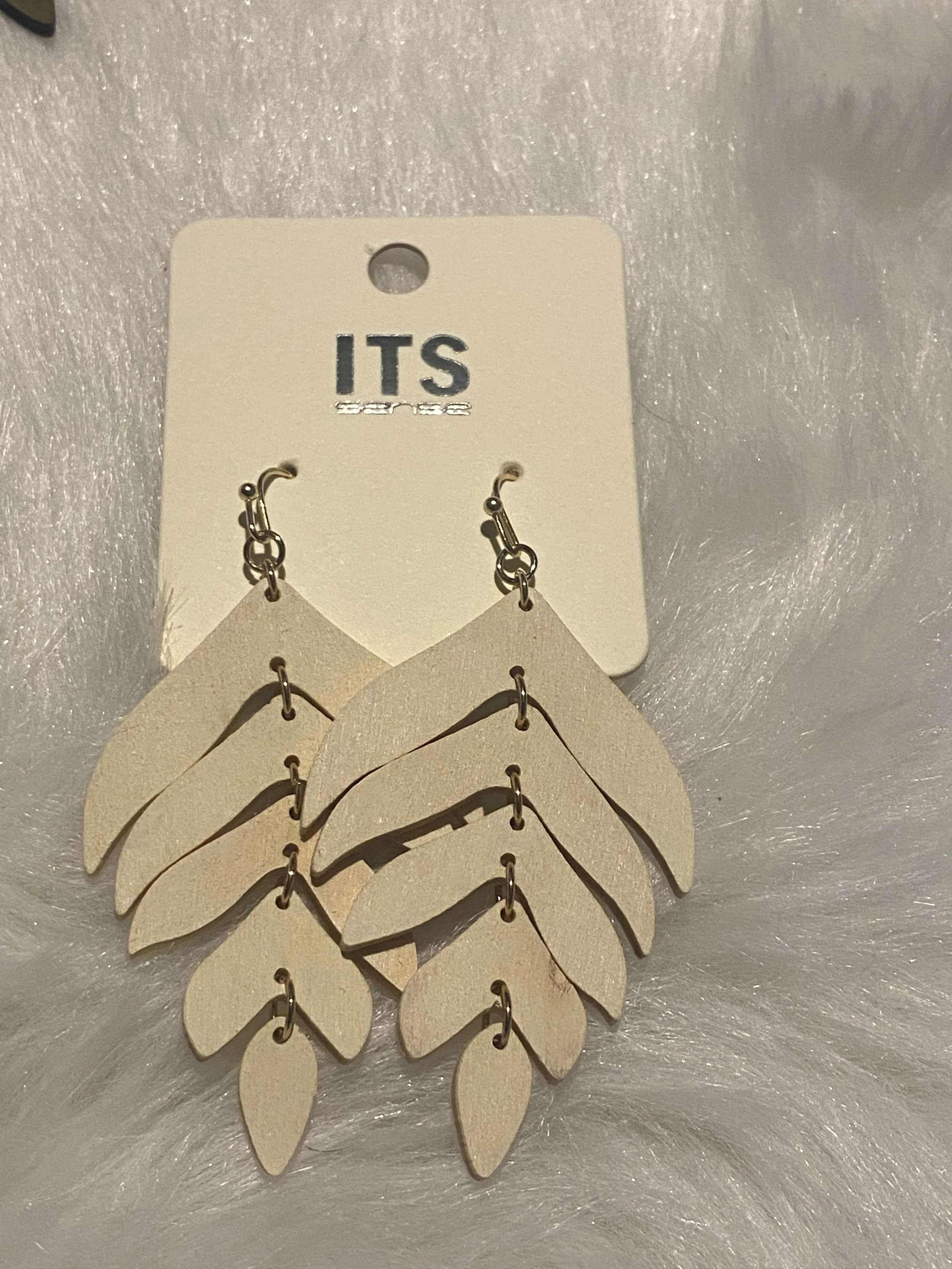 Leaf Drop Wooden Earrings