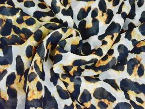 Leopard Digitally Printed Georgette Fabric