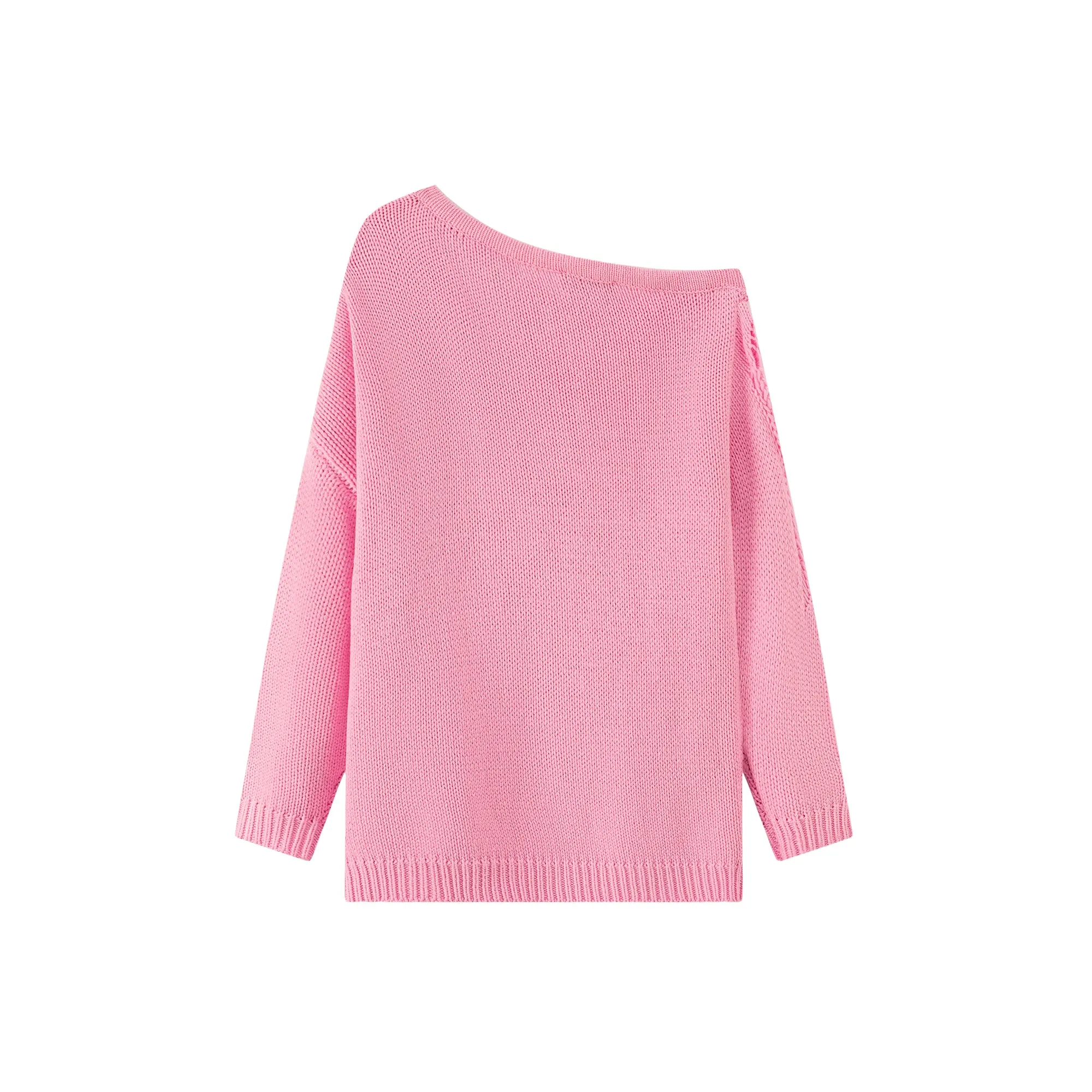 Let It Fall Off Shoulder Loose Knit Sweater