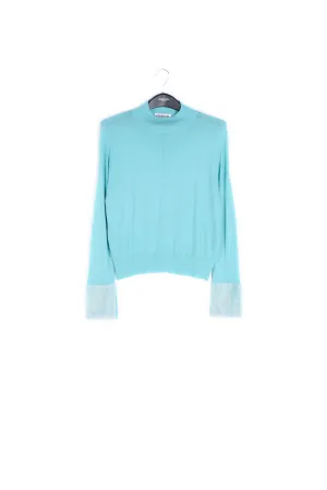 Light blue turtleneck sweater