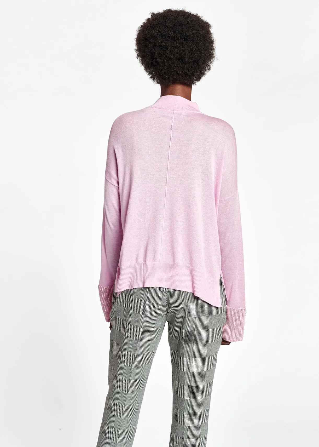 Light pink turtleneck sweater