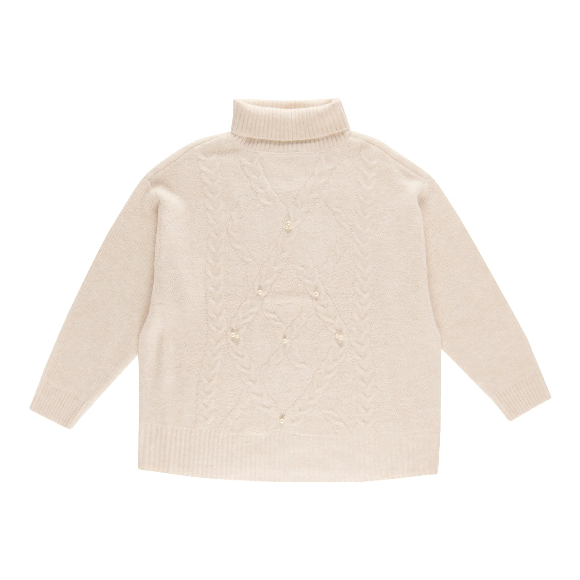 lily morgan Women's Plus Pearl Turtleneck Pullover