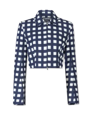 Limao Check Cropped Jacket