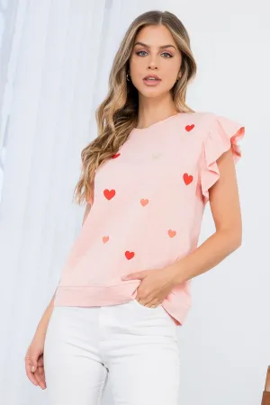 Lover Ruffle Sleeve Blouse