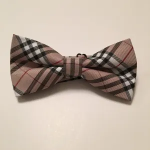 Men Bow Ties - Wide Brown Plaid