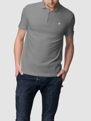 Men's Sustainable Polo T-Shirt | 100% Supima Cotton (Granite Grey)