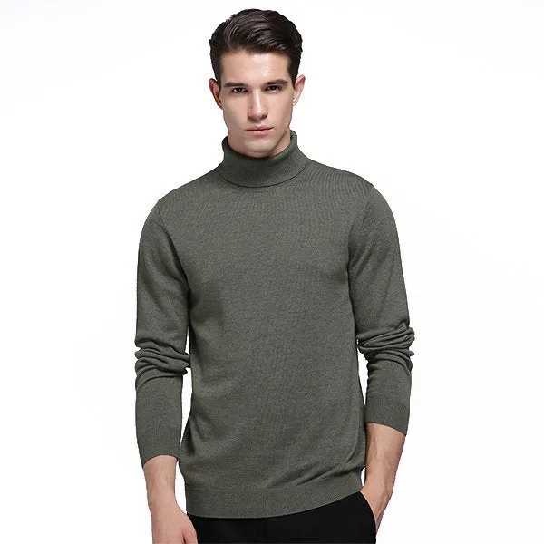 Mens Woolen High-neck Sweater