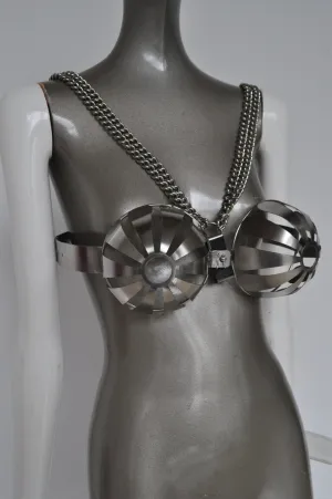 Metal Bra from the 80s Fetish avant garde fashion