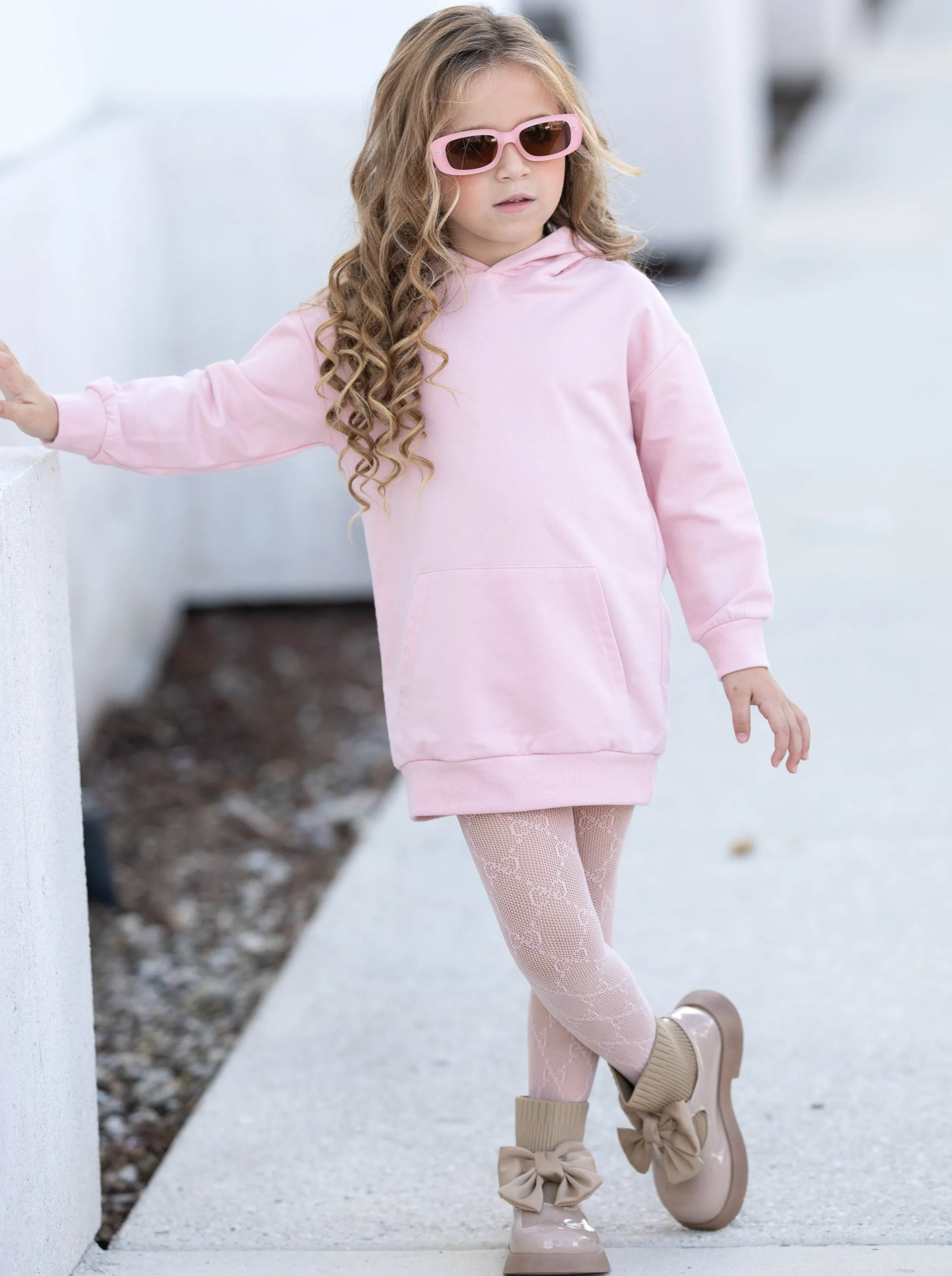 Mini-Me Oversized Pink Hoodie Dress