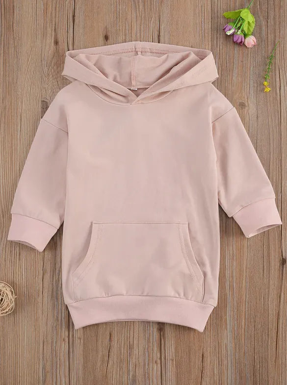 Mini-Me Oversized Pink Hoodie Dress