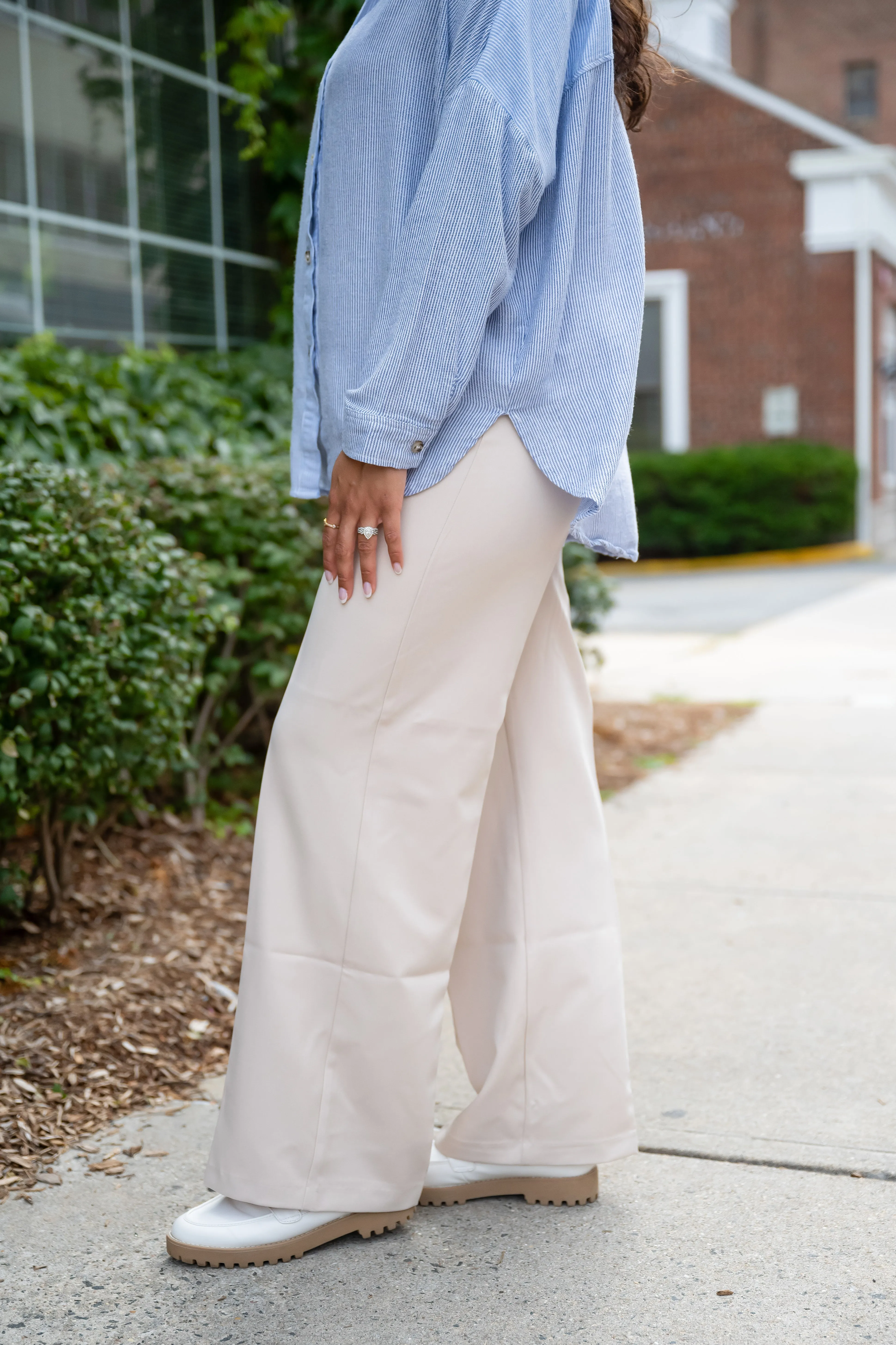 Monica Cream Work Pants